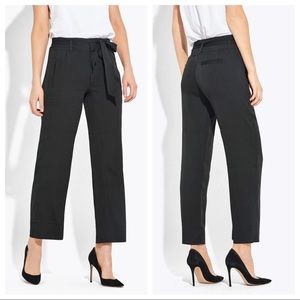 AYR The Mirage Pant Silk High Rise Pleated Ankle Dress Pants In Black Size 0